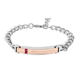 Max Maxb "Keep me in your heart"316L Stainless Steel Couple Bracelet Bangle Rose Gold