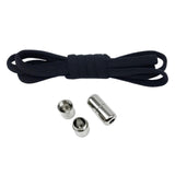 Maxbell Elastic No Tie Shoelaces Semicircle Tieless for Boots Running Shoes Children Black