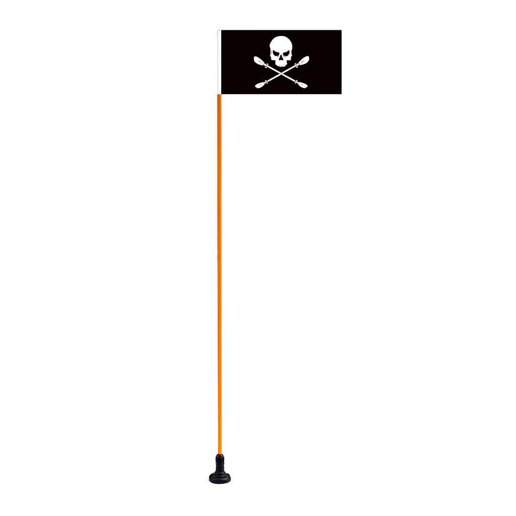 Maxbell Boat Safety Skull Flag Kayak Rail Mount Base Flag Pole Signal Safety Gear
