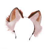 Maxbell Animal Ears Headband Furry Fox Ears Costume Dressing up for Lolita Cosplay Brown