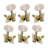 Maxbell 6x 3L3R Guitar Tuner Pegs Open Machine Heads for Acoustic Electric Guitar White