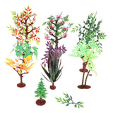 Maxbell 10pcs Mixed Plastic Tree Models Action Figures Nature & Science Learning Toy