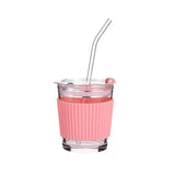 Maxbell 350ml Water Cup Bar Accessories Drinking Glass Cups for Beverage juice pink