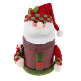 Max Christmas Linen Candy Boxes Gift Storage Container Table Decor Santa Claus
