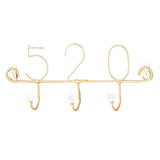 Maxbell Practical Multi-function Wall Hook Hanger Rack Holder 520 Gold_3 Hooks