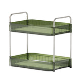 Maxbell Drain Rack 2 Tier Makeup Caddy Stainless Steel Pipe for Table Bedroom Office Green Drain rack