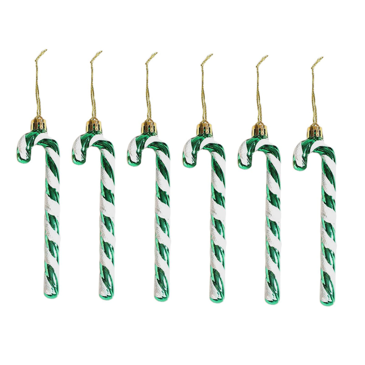 Maxbell 6x Christmas Tree Candy Cane Crutch Decoration Gift for New Year Xmas Home Green