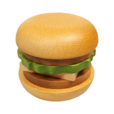 Maxbell Portable Wooden Burger Coaster Set Ornament Handmade Solid for Snack Kitchen