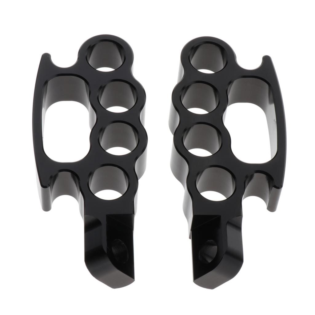 Max Maxb Universals Flying Knuckle Footpegs Footrests Custom Pedal For Harley Black