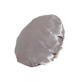 Maxbell Shower Cap Reusable Waterproof Layer Bathing Hair Cap for Salon Girls Ladies Gray