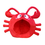 Maxbell Animal Costume Hat Plush Winter Warm Hat for Halloween Dress up Cold Weather Lobster