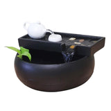 Maxbell Fountain Waterfall Meditation Fish Tank Decoration Desktop for Sculpture 24x15.5cm