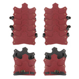 Maxbell Medieval Viking Knight PU Leather Leg Boot Shoe Cover Cosplay Props Burgundy