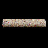 Max Crystal Beaded Sequins Trims Sheet Iron on Applique for Decoration Beige
