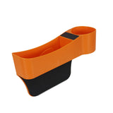 Maxbell Car Seat Gap Filler Organizer Console Side Extra Pouchs Seat Gap Storage Box Orange