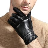 Max Touchscreen Genuine Leather Gloves for Men Driving Cycling Winter Gloves M