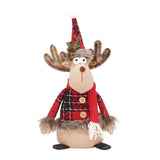 Maxbell Plush Christmas Sitting Ornament Reindeer Figurine Home Decor for Party Reindeer