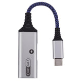 Maxbell 2 in 1 USB Type C to AUX Charger Adapter PD 60W Fast Charging MH339A Blue