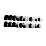 Max 24pcs Simple Style Short False Nails Full Cover Artificial Nail Art Tips