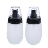 Max 2 Pieces 50ml Frosting Glass Refillable Empty Pump Spray Bottle Black