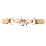 Maxbell Antique Gold Cardigan Clip Shawl Shrug Sweater Collar Clasp Gold Spider