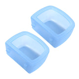 Maxbell 2 Pieces Crate Dog Bowls for Wire Cages or Crates for Pets Puppy Guinea Pigs Blue