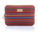Maxbell Wine Mixed Color Striped Laptop Sleeve Case Bag Pouch Storage for ALL 15.6" Laptop Floss Inside Shockproof Light-weight