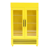 Maxbell Mini 1/12 Dollhouse Refrigerator Freezer Wooden Furniture for Kids Children Yellow