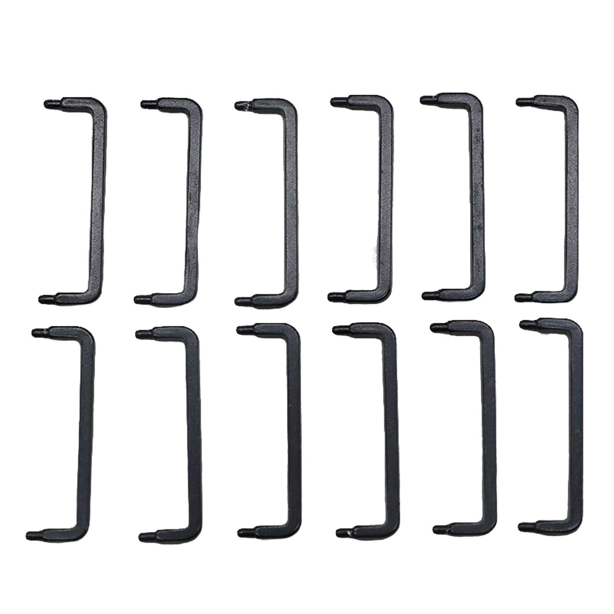 Maxbell 12x 1/12 Scale Dollhouses Door Handle Drawer Knobs Mini Furniture Closet Black