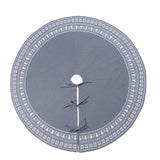Maxbell Large Christmas Tree Skirt Xmas Tree Mat for New Year Living Room Party Gray