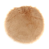 Max Fluffy Faux Fur Seat Cushion Pad Artificial Sheepskin Mat Camel 30cm