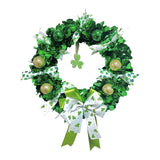 Maxbell Saint Patrick's Day Wreath Rustic Front Door Wreath for Props Window Wedding