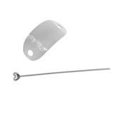 Maxbell Silver Hoop Ellipse Pierced Barrette Hair Stick Slide Clip Hairpin Jewelry