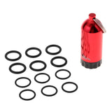 Maxbell Mini Scuba Diving Tank with 12 O Rings and Brass Pick Dive Key Chain Red