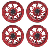 Max 4 Pack Heavy Aluminum 2.2inch Beadlock Wheel Hub for 1/10 RC Crawlers red