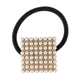 Maxbell Pearl Elastic Hair Ties Band Golden
