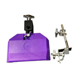 Maxbell High Pitched Cow Bell with Holder Clamp Percussion for Party Violet