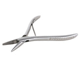 Maxbell Silver  Stainless Steel Hair Extension Pliers for Micro Nano Ring Flat Shape