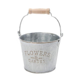 Max Shabby Chic Galvanised Metal Iron Flower Plants Bucket Flower Vase Pot #1