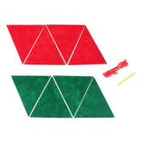 Max 8 Pieces Multiple Style Xmas Ornament Decorations 220x220x200mm Triangle