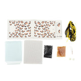 Max DIY Beads Cross Stitch Kits 18CT Handmade Card Sleeve for Women Men Leopard