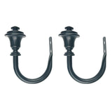 Max 1 Pair U-Shape Tube Curtain Holdback Drape Hook Vary Types Teacup_Black