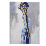 Max Modern Minimalistic Abstract Plant Living Room Painting African Girl