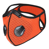 Maxbell Cycling Sports Anti Dust Gas Activated Carbon Filter Half Face Mask Orange