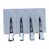 Maxbell 4Pcs No Bend Seamless Curl Pin Hair Clips Clamps for Makeup Hairstyling White Leaf