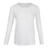 Maxbell Casual Solid Knitted Sweater Long Sleeve Pullover Blouse Sweatshirt S White