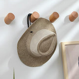 Max Solid Natural Wooden Wall Hook Peg Hallway Coat Hanger Modern Beech Wood