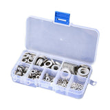 Max 360 Pieces New Stainless Steel Flat Washers Set - M2 M2.5 M3 M5 M5 M6 M8 M10