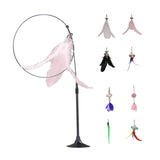 Maxbell Cat Teaser Toy Flexible Exerciser Handheld Teaser Toy for Prowl Jump  Pink