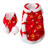 Maxbell Tang Costume with A Scarf Dogs Cheongsam for Celebration Pet Gifts S Code